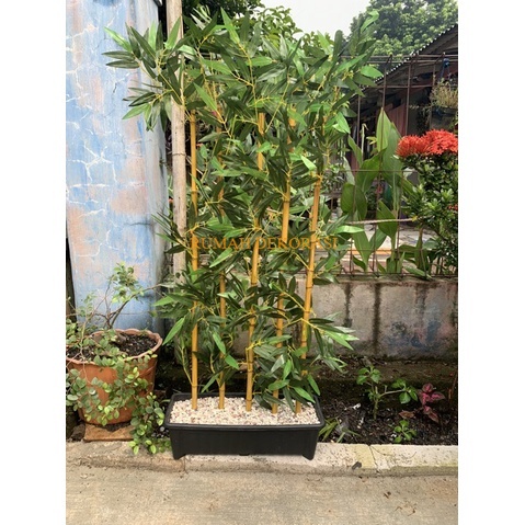 Bambu Partisi Artificial 120cm/ Bambu Penyekat Ruangan/Partisi Pembatas Ruangan/Bambu Partisi Hiasan