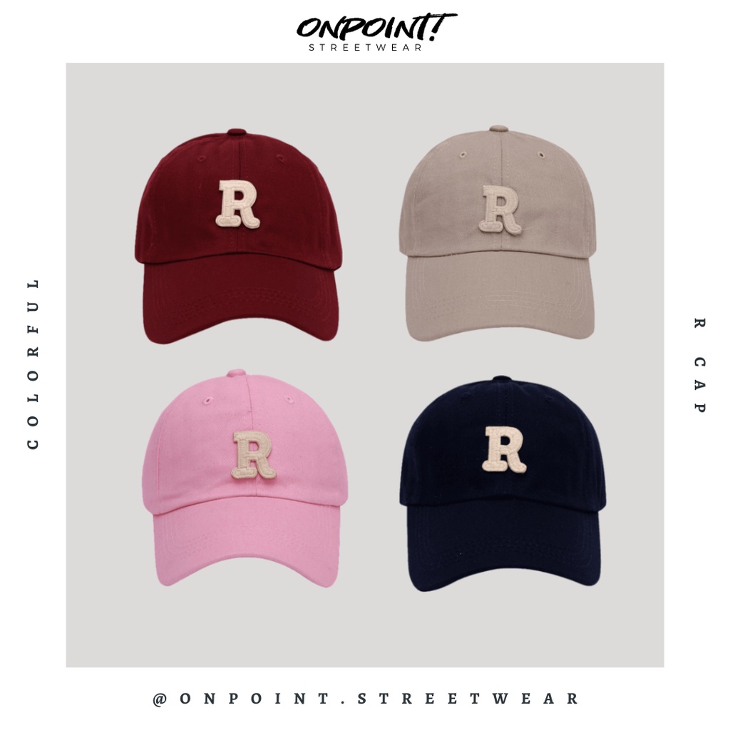 R Cap - Topi pria distro topi pria bisbol topi pria dewasa topi baseball pria topi baseball original