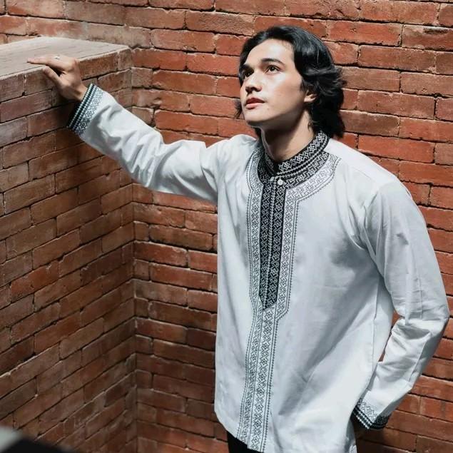 Bastoh Kemeja Baju Koko Kameja Pria Bordir Triple Quba Lengan Panjang Muslim Muslimin Laki Laki Dewa