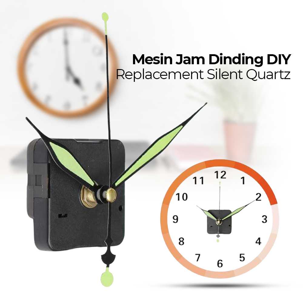 COD Mesin Jam Dinding Besar Bulat Silent Quartz Sweep Tanpa Suara DIY Tempel Original