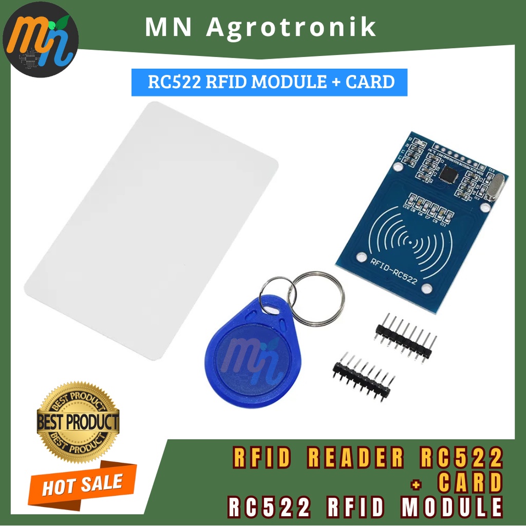 MFRC-522 RFID MODULE CARD PLUS KEYCHAIN SENSOR MODULE FOR E-TOLL E-KTP