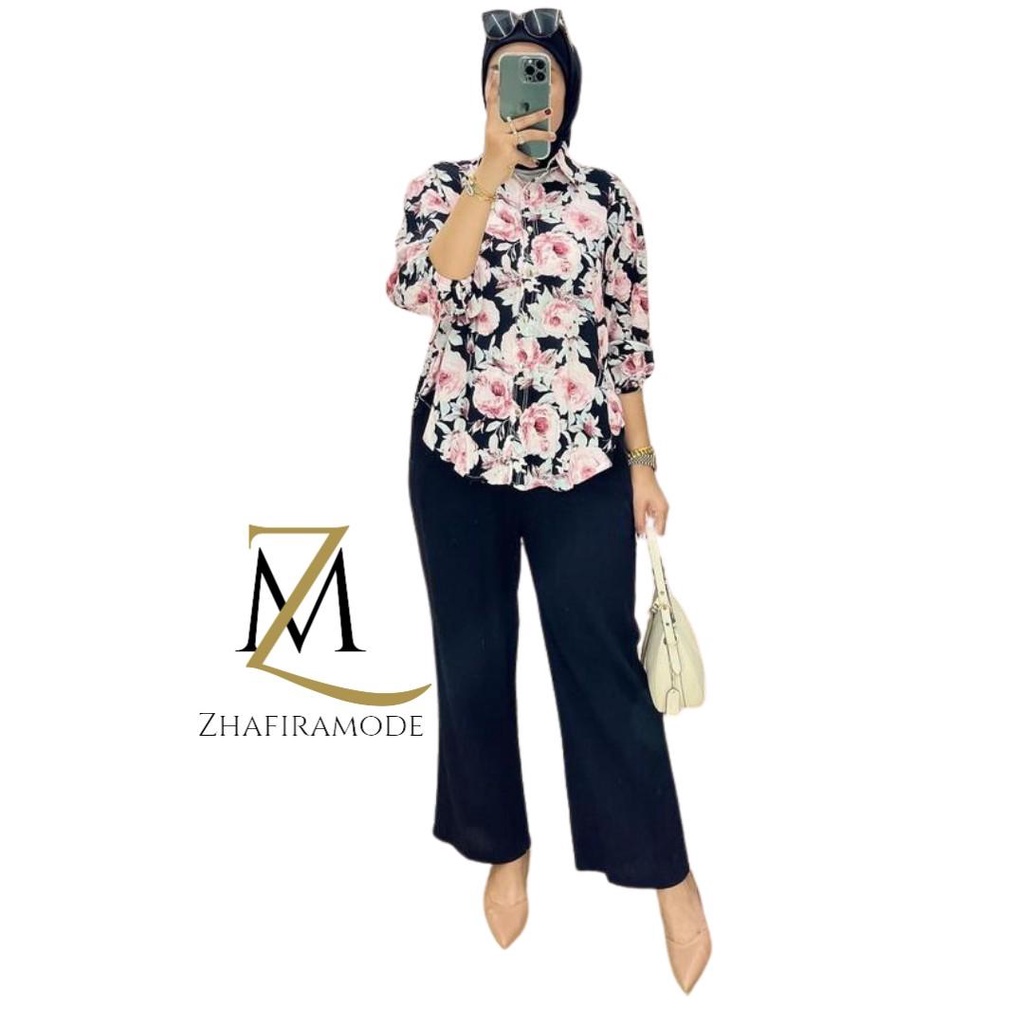 FANIA One Set OOTD Wanita Rayon Crinkle Premium