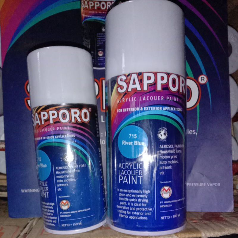 715 River Blue Saporo SAPPORO Biru Muda Standar 150ml-300ml Cat Semprot Spray Paint Motor Pilok Pilo