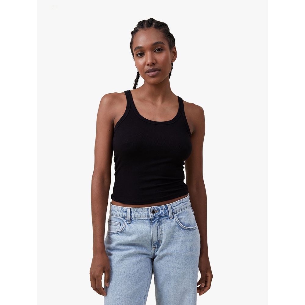 Cotton On - Staple Rib Scoop Neck Tank