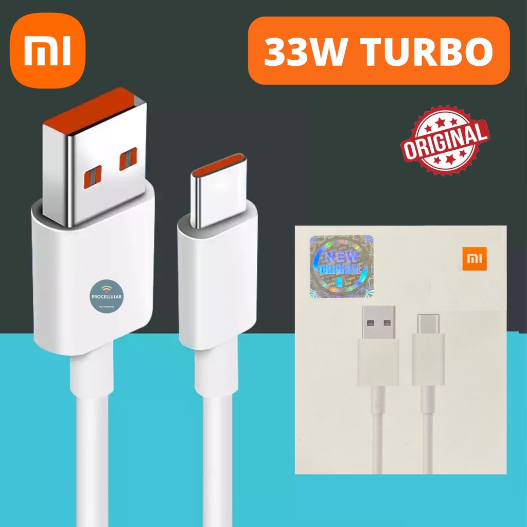 Kabel Charger Xiaomi Poco M4, X3 Pro Turbo Charge 33W Cable Original
