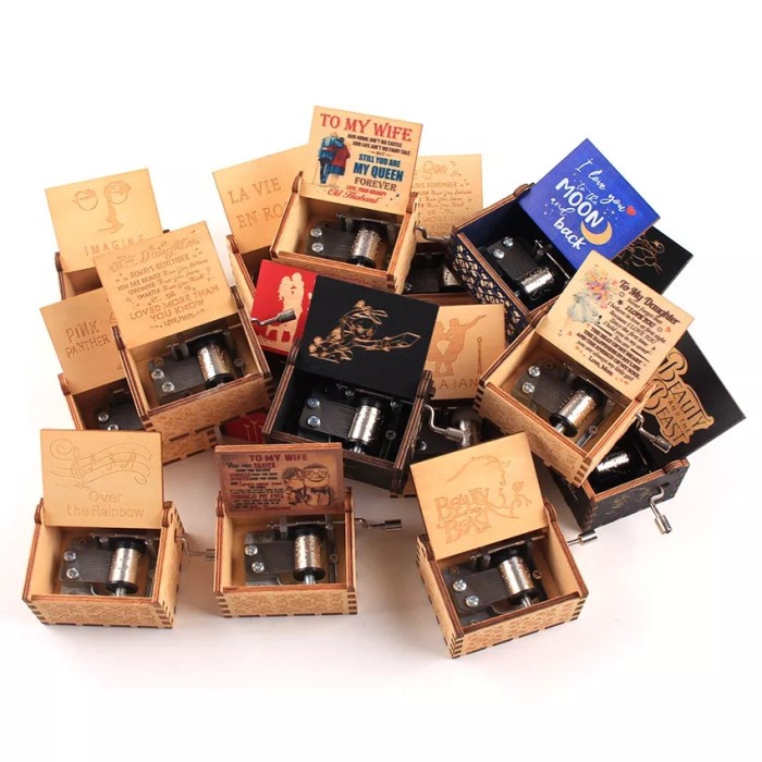 Music Box Jurassic Park Kotak Musik Kayu Hadiah Unik