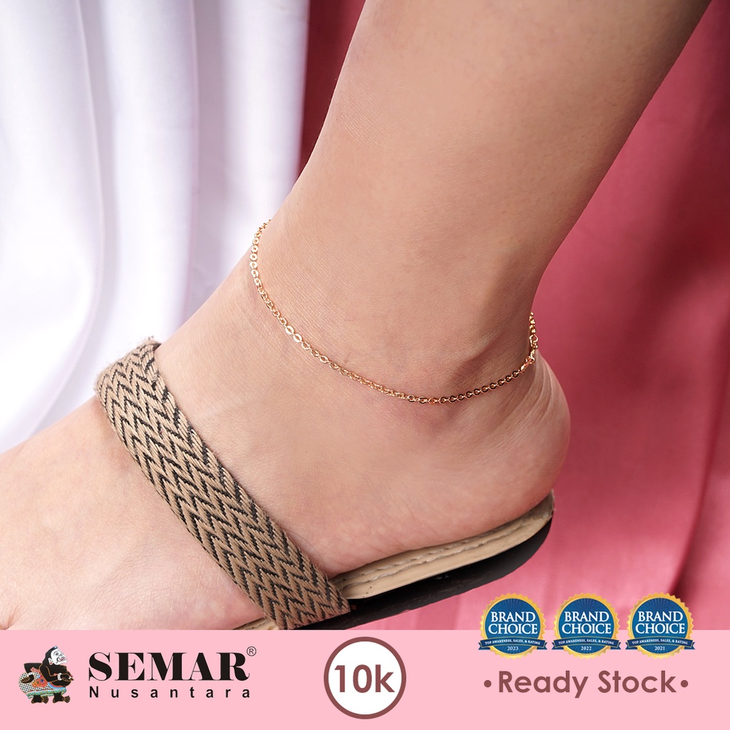 Gelang Emas Kaki Rolona Gold 10K Semar Nusantara