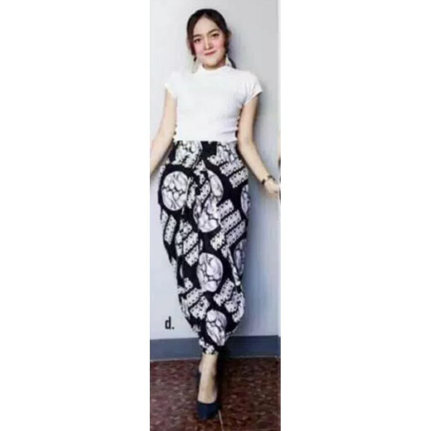 Celana Batik Wanita Joger Pants Batik Kancing Allsize Premium