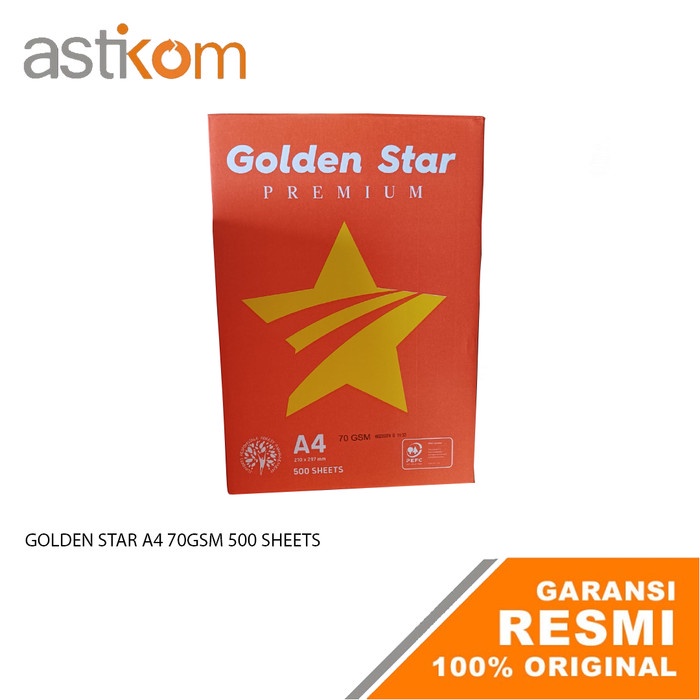 

Kertas HVS Golden Star A4 70GSM 1 RIM