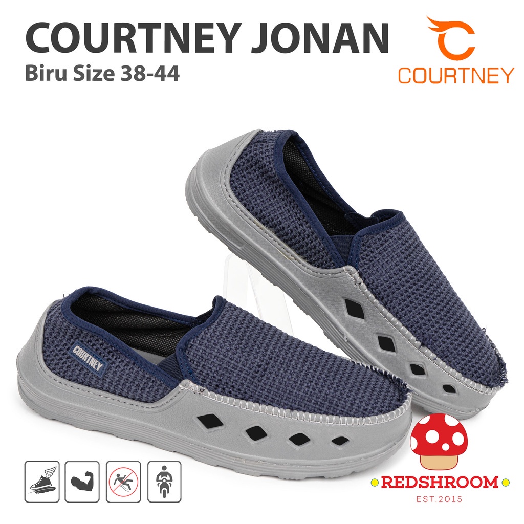 Sepatu Ardiles Courtney JONAN Biru Fashion Casual Lokal Ringan Nyaman Anti Slip