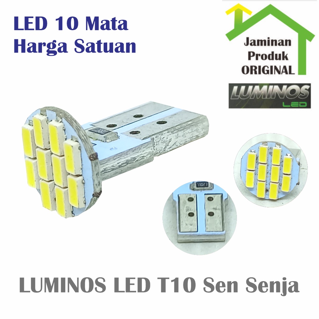 Luminos LED T10 10 Mata Lampu Sen Senja Speedometer Motor Led Tancap