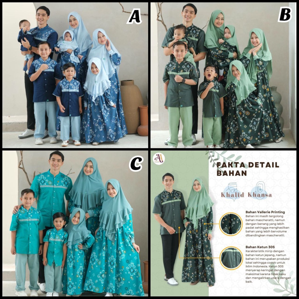 FAMILY GAMIS COUPLE GAMIS KHANSA BY A2KIDS A2GK