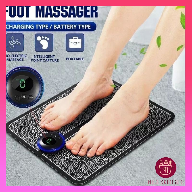 Alat Pijat Kaki Electric EMS Foot Massage Mat Alat Pijat Refleksi Kaki Elektrik Akupuntur Kaki Menin