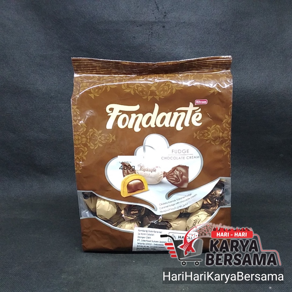 

ELVAN FONDANTE RASA BUDGE CHOCOLATE CREAM BAG 400GR