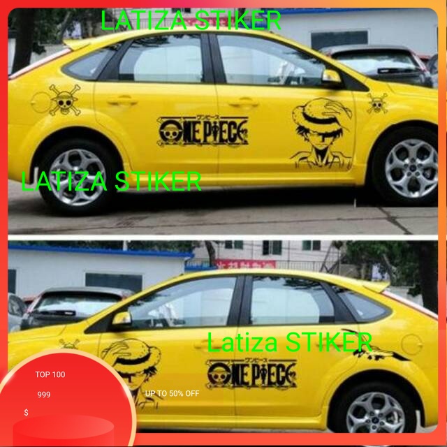 promo Stiker mobil One Piece Lufy  Mobilbcalya agya sigra ayla ertiga avanza terios stiker mobil ker