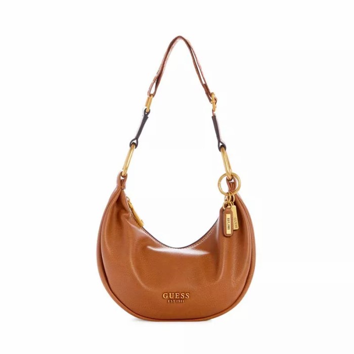 Tas Guess Original Wanita - Natalya mini Hobo - Guess Original  - cognac
