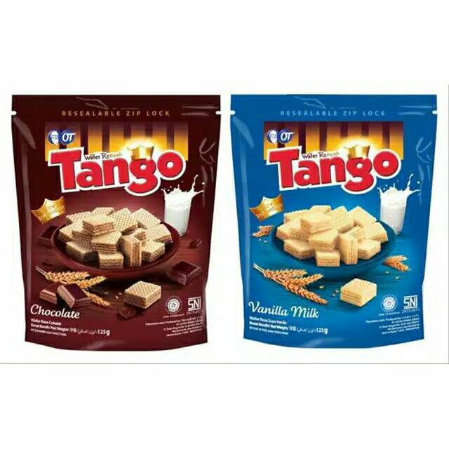

Farafi - TANGO Wafer Pouch 125 gr - Resealable Zip Lock Coklat Vanila
