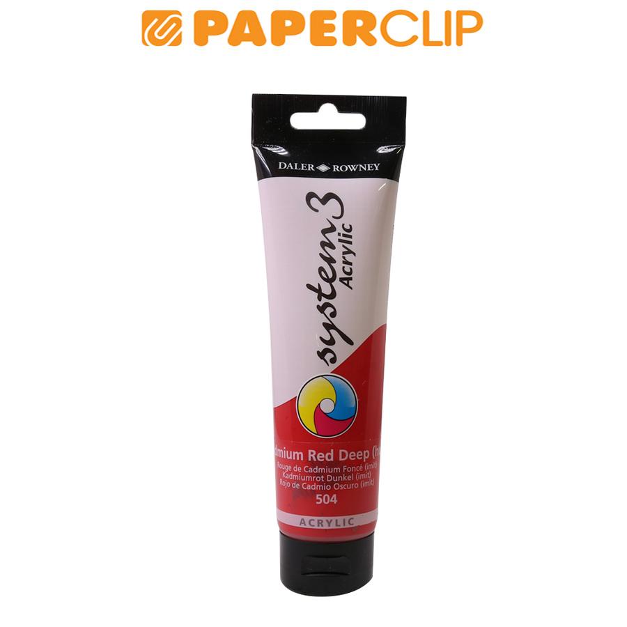

ACRYLIC COLOR DALER ROWNEY SYSTEM3 150ML 129150504 CADMIUM RED DEEP (HUE)