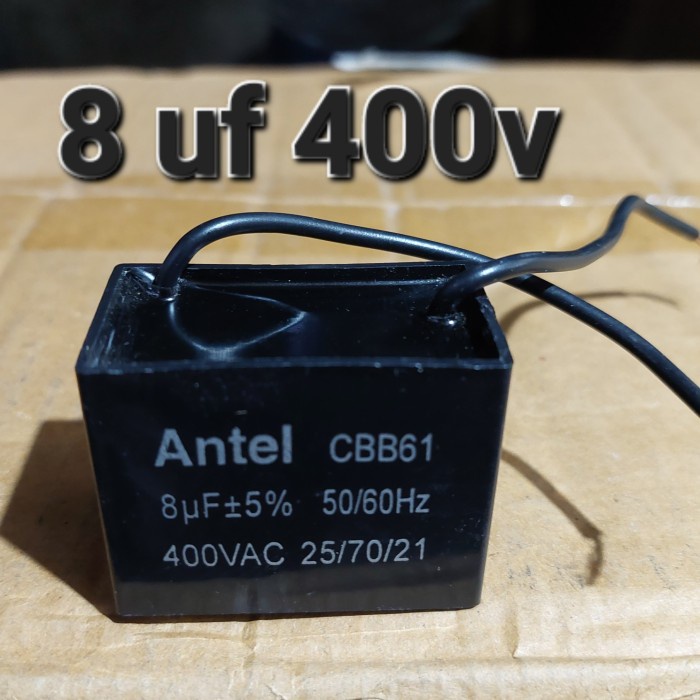 capasitor kapasitor 8uf 5% cbb61 400vac 400v 450v ac pompa mesin 60hz