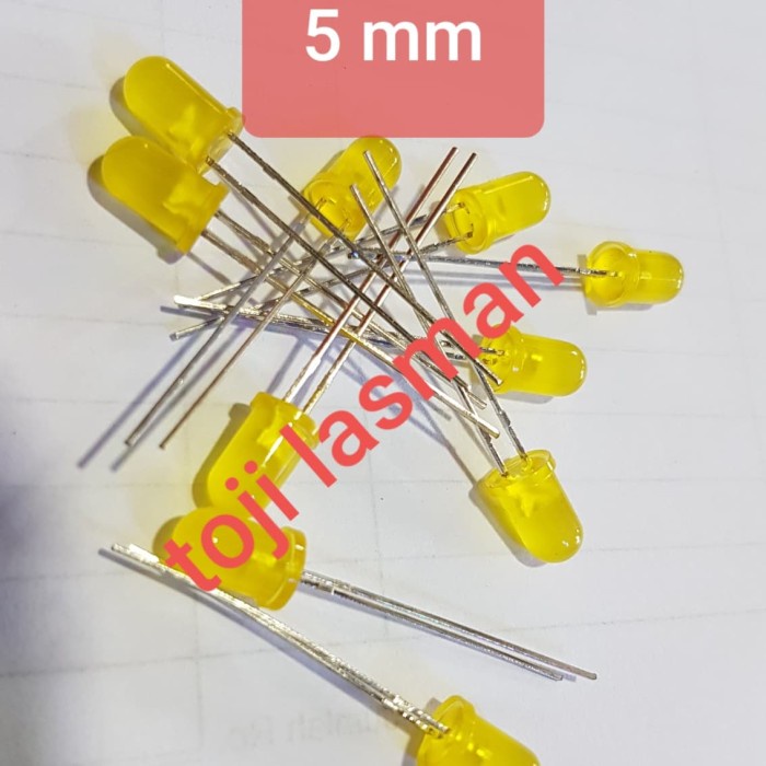 lampu led kuning 5mm 5 mm pilot indikator 3v f5 yellow