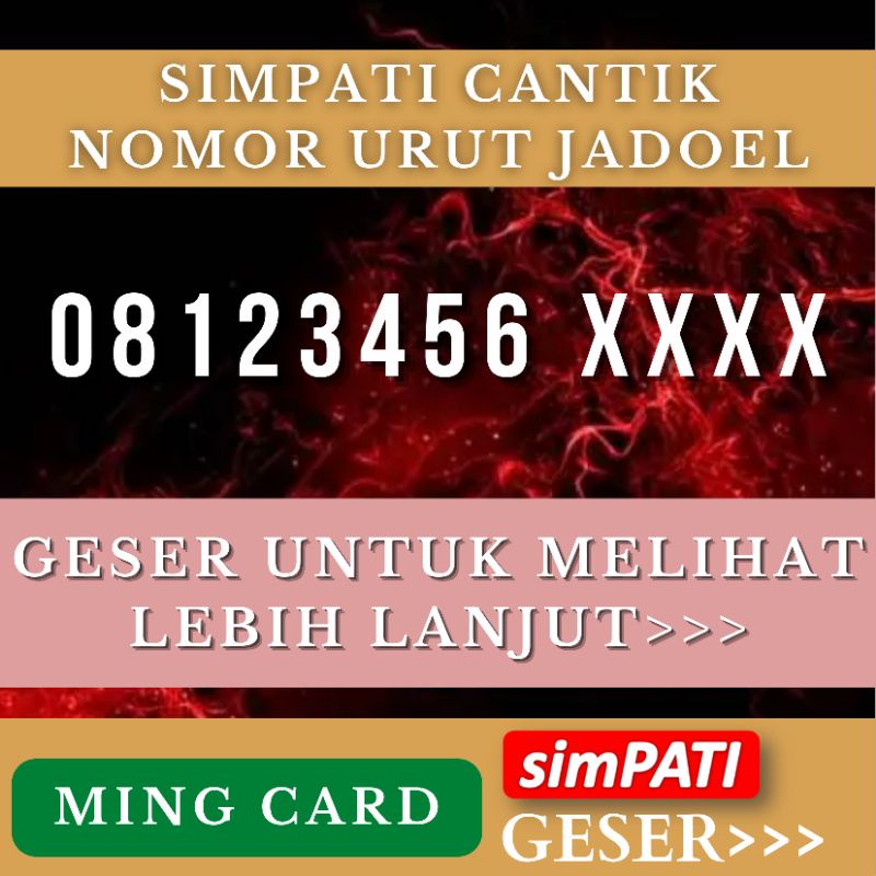 Nomor Kartu Perdana Telkomsel Simpati Urut Cantik  Murah Jadoel 08123456 Murah Poll