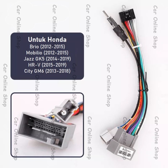 Kabel Soket Honda Jazz GK5 HRV Brio Mobilio City PNP Headunit Android