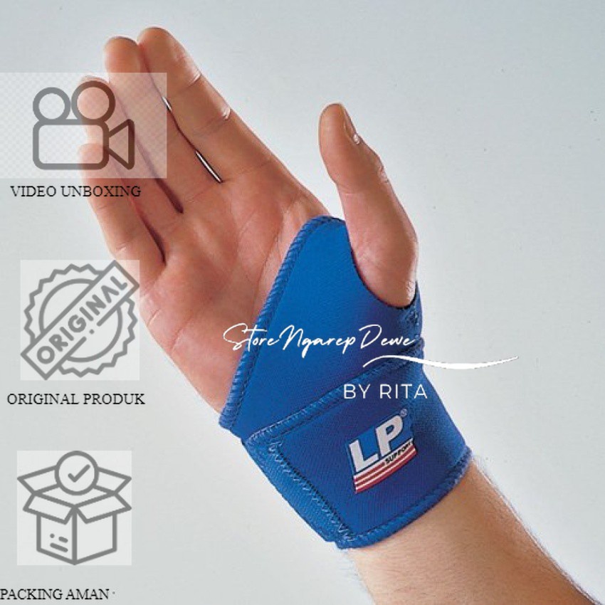 LP Support Wrist Wrap LP-726 Biru 100% ORIGINAL lP SUPPORT wrist wrap deker pergelangan