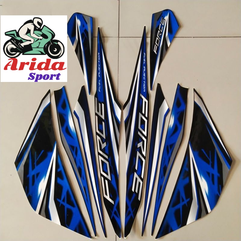 striping vega force stiker vega force 2014 2015 hitam biru lis body vega force