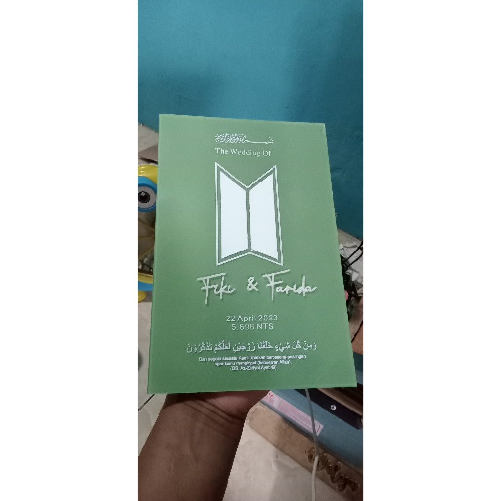 Proses 1 - 2 Hari Brush ARMY BTS Akrilik Brush painting abstact kotak Nama Tanggal Nominal Isian Mah