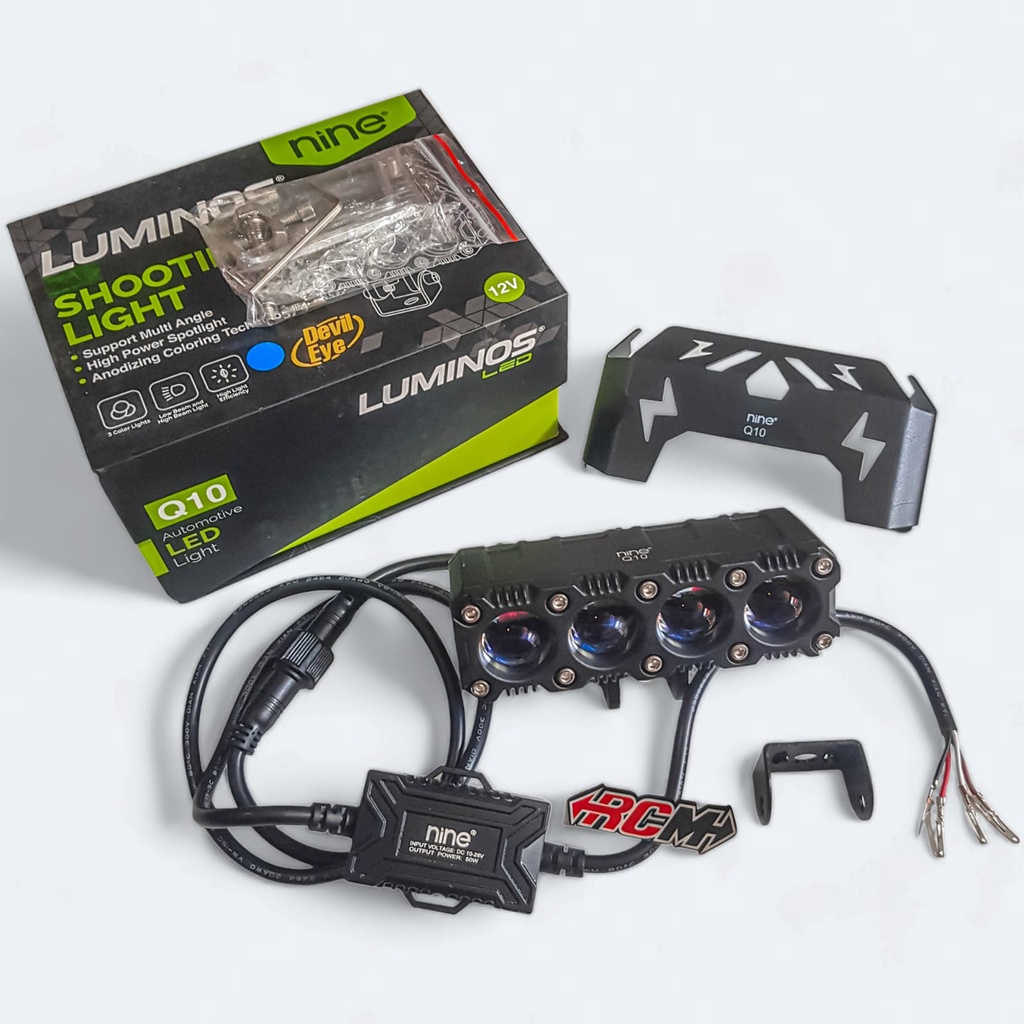 LAMP LIGHT LED SPOTLIGHT LAMPU TEMBAK SOROT SHOOTING MOTOR LASER SQL Q10 BLUE LENS 50 WATT 10-28V DC