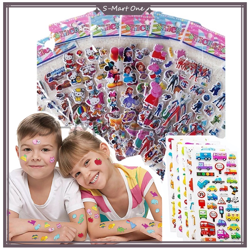 

Stiker Tempel Stiker Timbul 3D Random /Stiker Karakter Anak/ Stiker Mainan Anak Timbul
