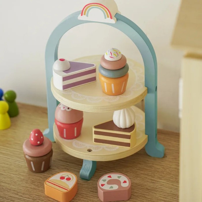 ELC-wooden cupcake/pretend plays/mainan masak2an/mainan kue anak