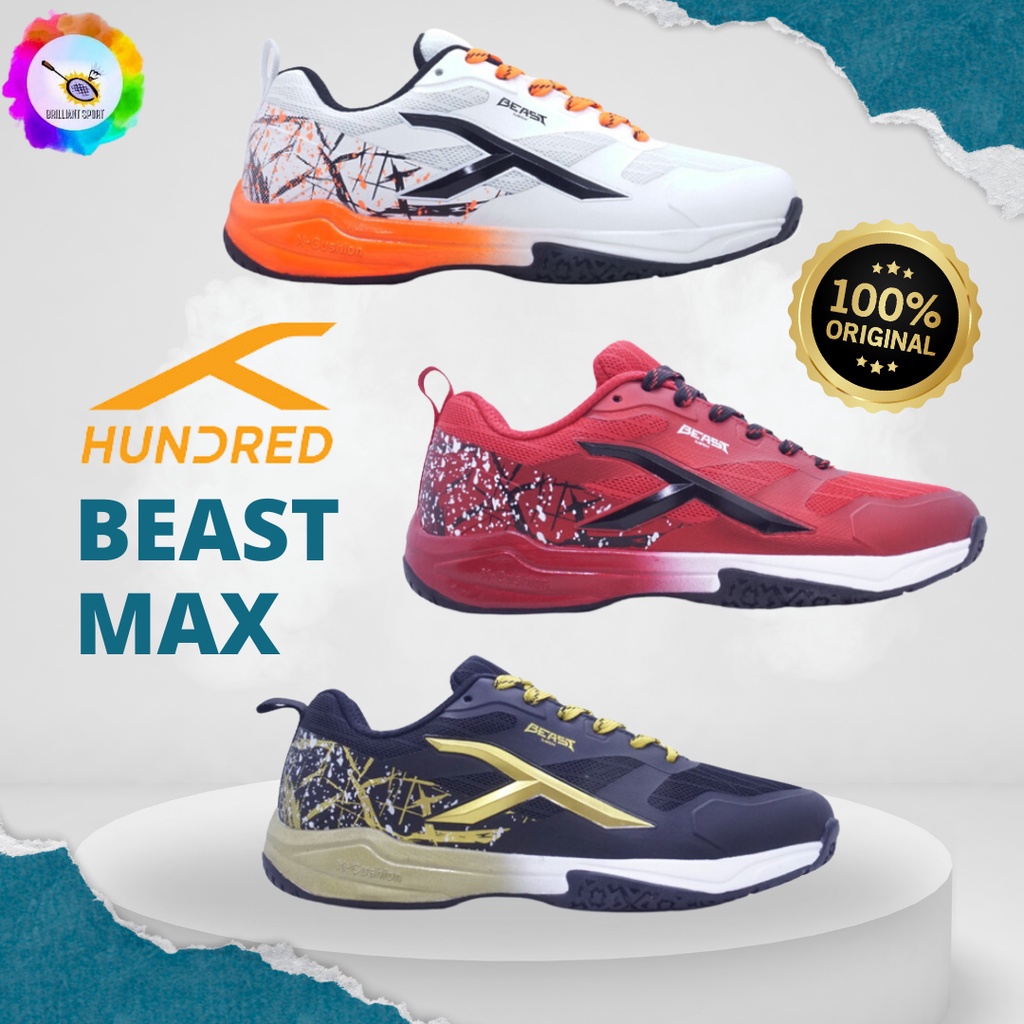SEPATU BADMINTON HUNDRED BEAST MAX HNDRD BEAST MAX ORIGINAL
