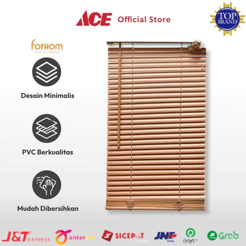 Ace - Forhom 90X180 Cm Venetian Blinds 25 Mm - Cokelat Tirai Penutup  Kerai  Hordeng  Penghalau Caha