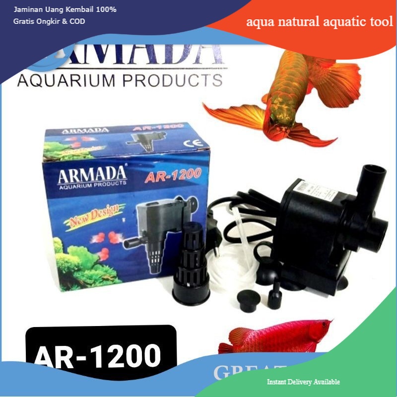 ARMADA AR 1200 POMPA CELUP AIR AQUARIUM POWER HEAD 1200 AR BIRU