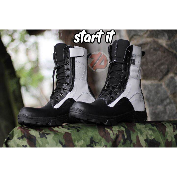 PROMO Sepatu PDL TNI Provost PM Sepatu Kulit Boots Militer Army Murah Terlaris Bisa Bayar (COD)