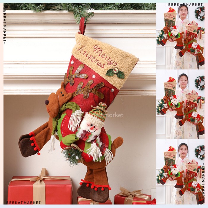 

Gantungan Kaos Kaki Santa Claus Rajut Hias Dekorasi Ornament Natal Big - 11(P.58xL.24cm)
