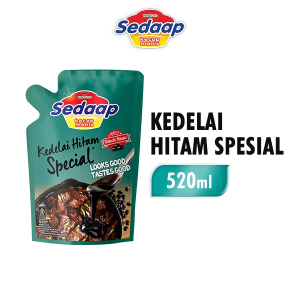 

Sedaap Kecap Manis Kedelai Hitam Spesial Pouch 520 ml