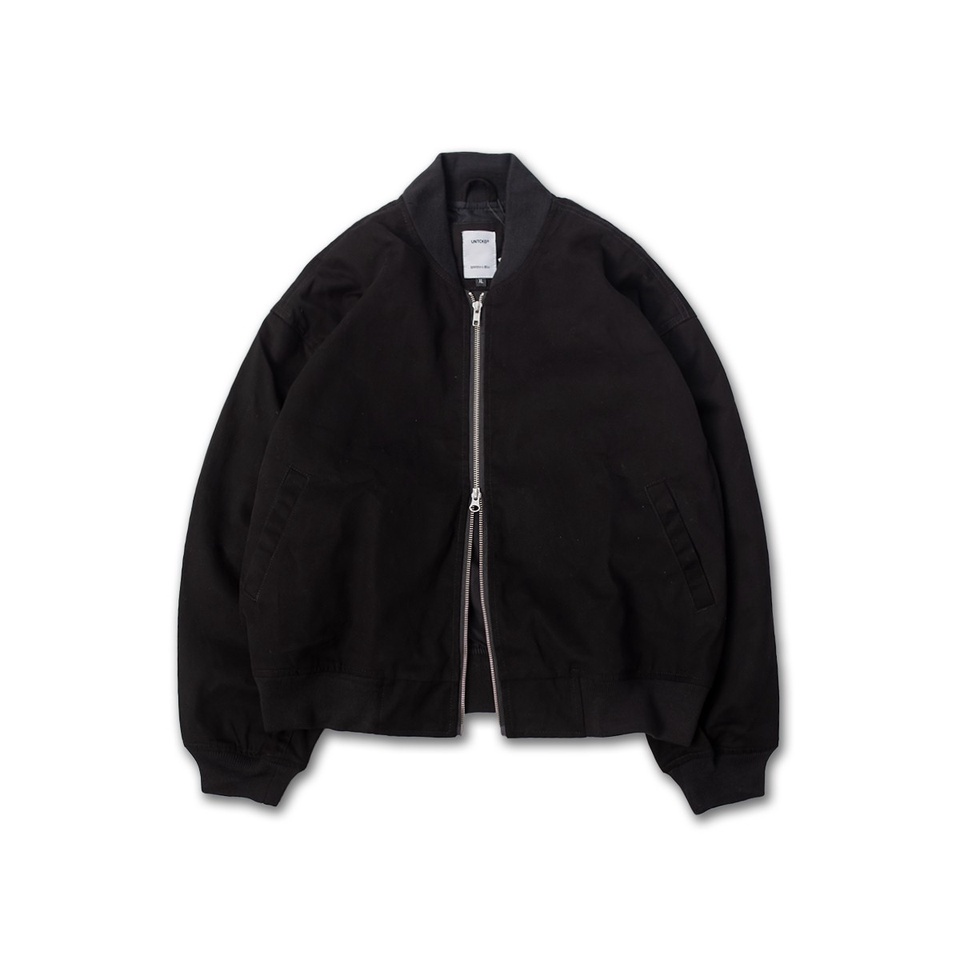 Cropped Bomber Jacket Black