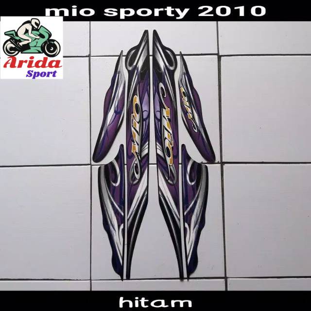 striping mio smile sticker  yamaha mio smile sporty karbu lama thn 2010 hitam stiker mio smile old
