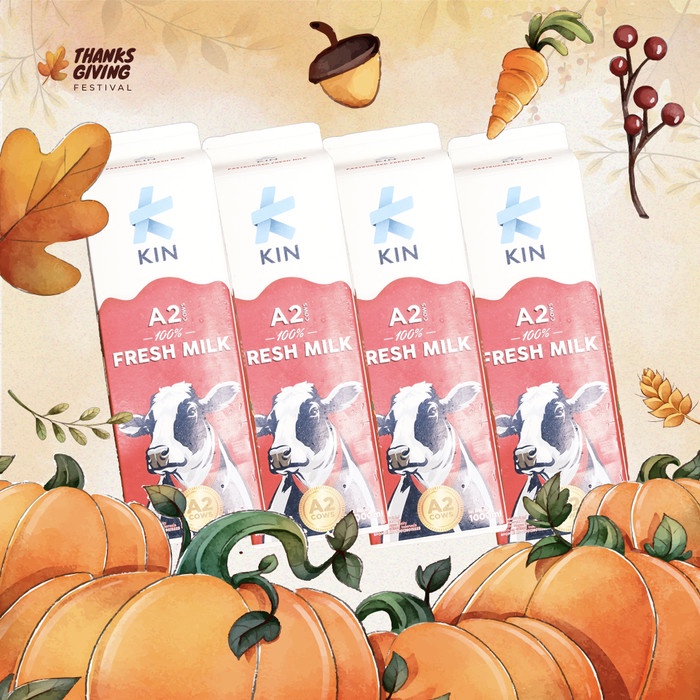 

[Big Sale] KIN A2 DAIRY FRESH MILK SUSU SEGAR 4 PCS - PROMO