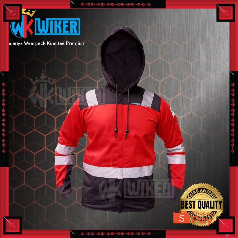 12.12 SERAGAM SALE / Wearpack Safety Dengan Penutup Kepala - Jaket Proyek - Baju Safety - Werpack Ke