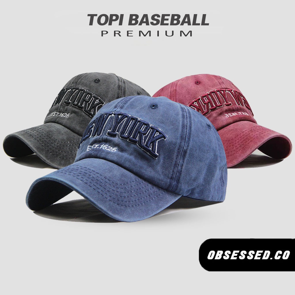 Topi Baseball cap : NEW YORK 1625 - Topi Baseball Topi Pria Topi New York Topi Wanita