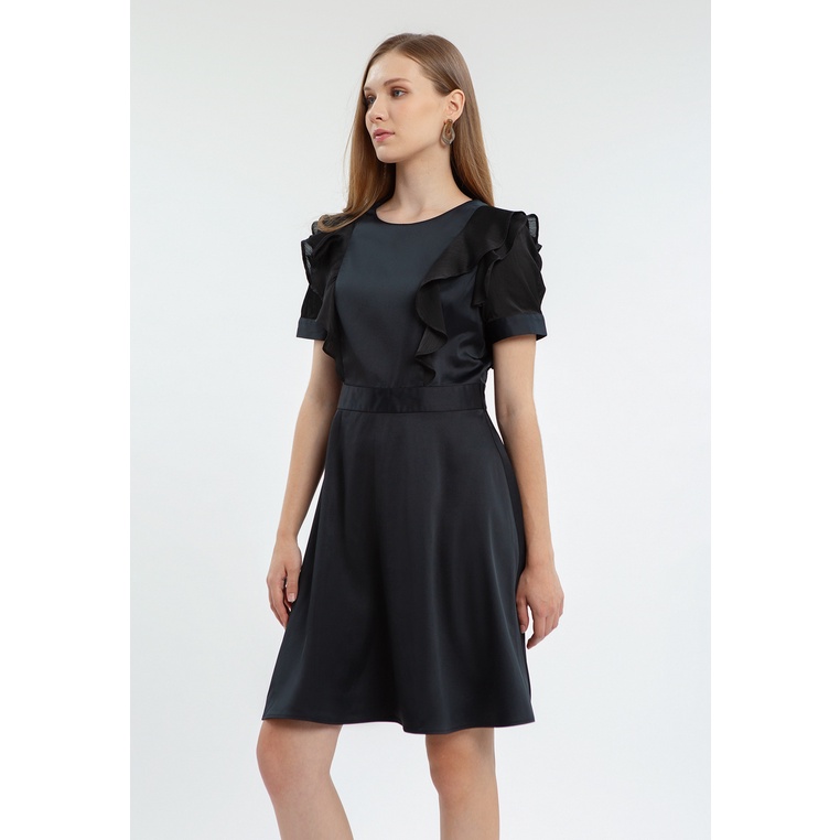 Minimal Natalie Dress Wanita Jet Black