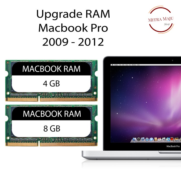 RAM MacBook Pro 4GB & 8GB Tahun 2009 2010 2011 2012 Memory Unibody