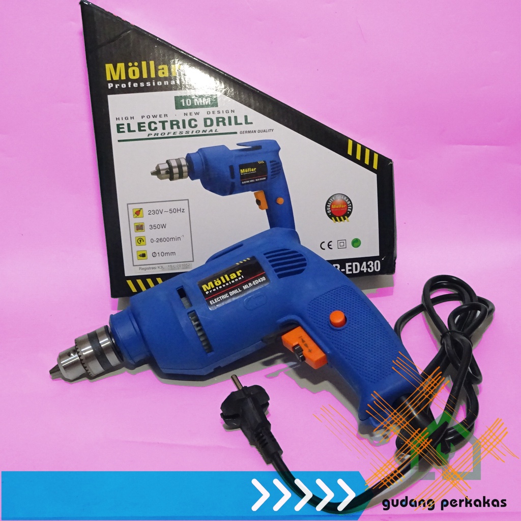 Mollar Mesin Bor Listrik 10mm Mesin Bor Mollar Bolak Balik 10mm Besi Laris