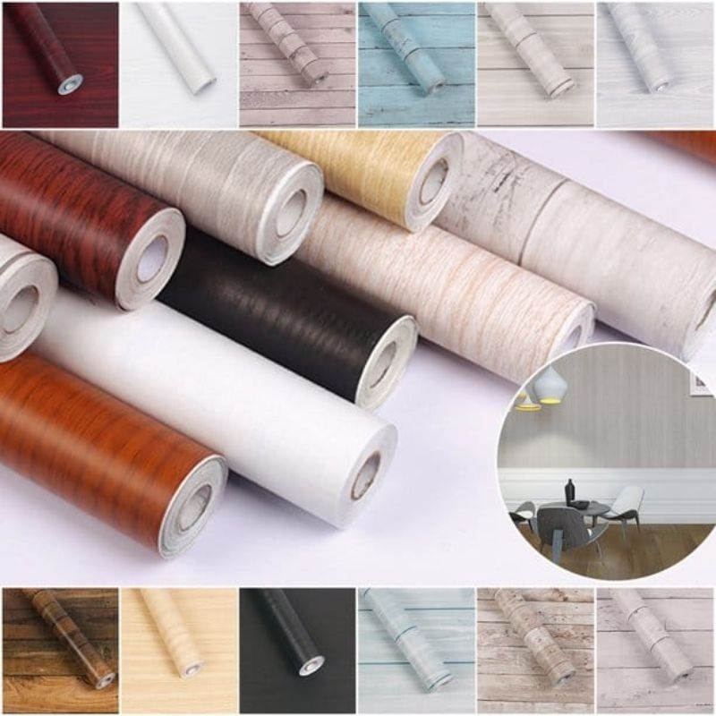 Stiker Lemari Stiker Meja Stiker Kayu Dinding Pelapis Furniture PVC Sheet