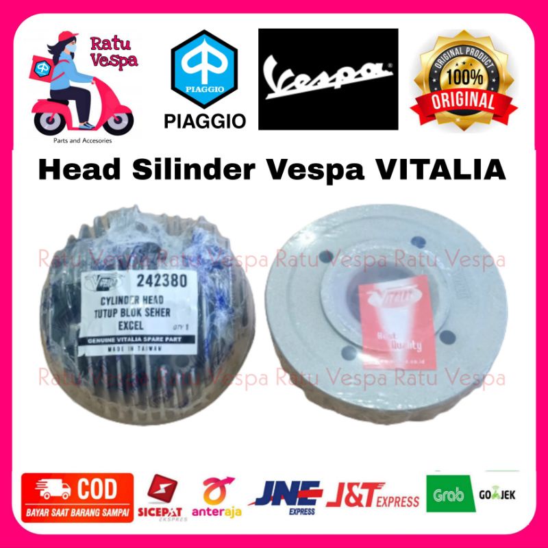 Head Cylinder Tutup Blok Vespa Excel VITALIA