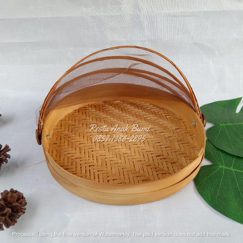Tudung Saji selambu  Bulat Datar |Wadah Saji|Makanan|Hampers|Serahan|Parcel Buah|Bingkisan|Gorengan 