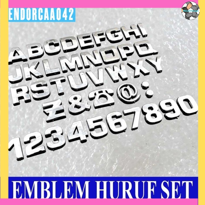 Emblem Huruf Pack, Logo Huruf, Tempelan Huruf, Aksesoris Mobil